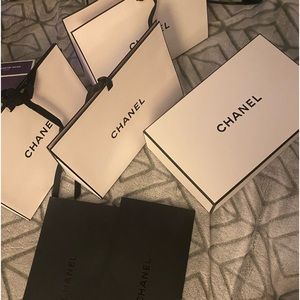 Empty Chanel gift boxes assorted